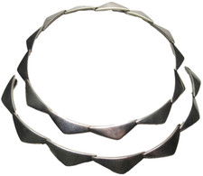 HANS HANSEN Danimarca Argento Sterling 925 Triangolo Link Collana Bracciale Set