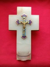 Bénitier Crucifix Ancien En