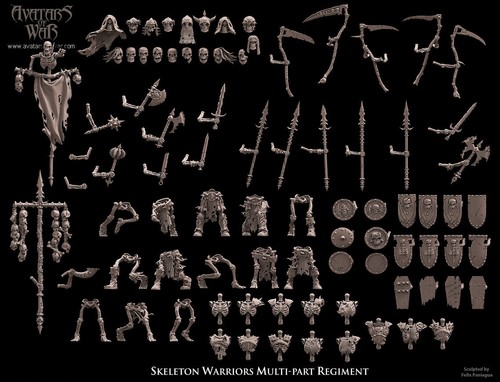 Miniature skeleton warriors - miniature,