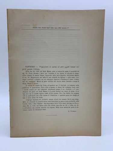 Notizie degli scavi - notizie,