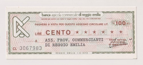 Miniassegni reggio emilia - miniassegni,