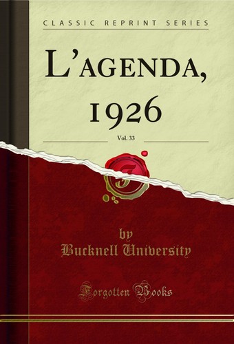 Agenda 1926 vol 33 - l'agenda,, vol.