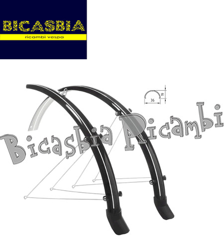 12284 parafanghi bici slim - -,
