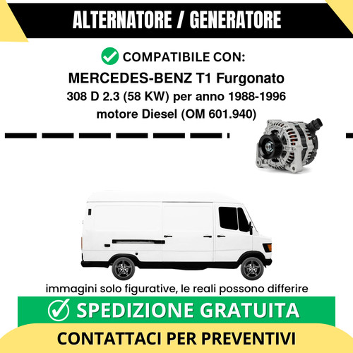 Alternatore mercedes benz - alternatore, t1