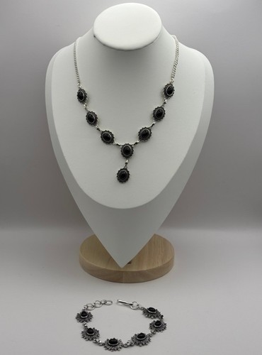 Parure argento 925 onice - parure,