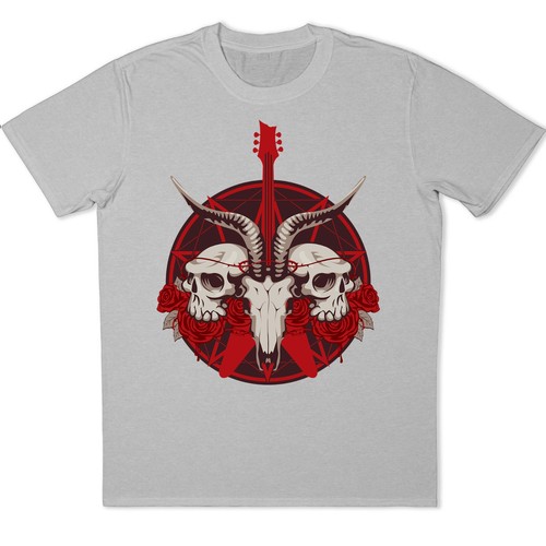 Shirt chitarra gotica - t-shirt,