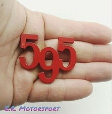 Stemma 595 in metallo Rosso Fiat Cinquecento cm 5x4