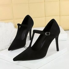 Decolte Nero Scamosciato Con