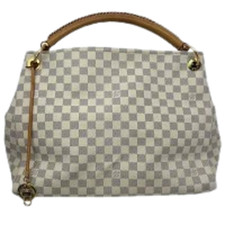 Borsa a mano donna Louis Vuitton Artsy MM Damier tela azzurra una tracolla
