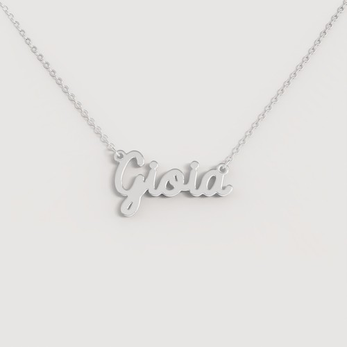 Collana nome donna acciaio - collana, in