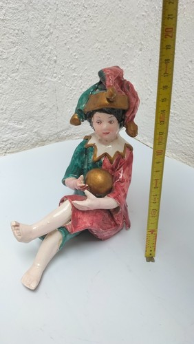 Statuina arlecchino ceramica - statuina,