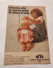 Inserto pubblicità 1975 Tatamia Effe la nuova gioia di ridere in due bambola 