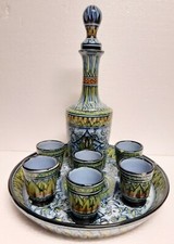 MOLARONI Pesaro antico molto raro servizio ceramica rosolio 1908/1917 completo 