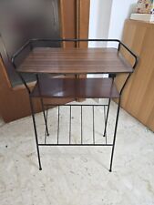 Scaffale portariviste In ferro e legno vintage