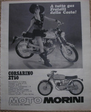 CORSARINO ZT 50 MOTO MORINI 1970 ADVERTISING PUBBLICITA REKLAME WERBUNG