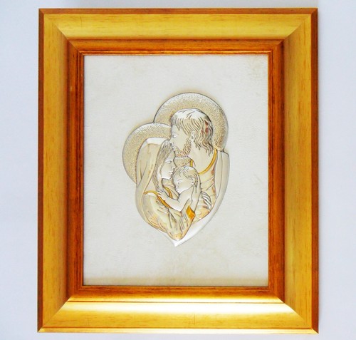 Icona sacra famiglia argento - sacra,