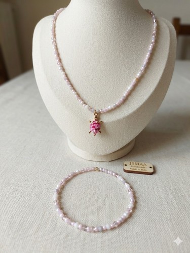 Set gioielli tartaruga rosa - set,