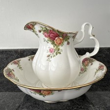 Royal Albert Old Country Roses grande brocca e grande ciotola/lavabo mai usato!