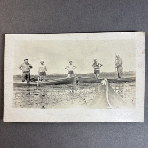 Cartolina rppc uomini - cartolina, in
