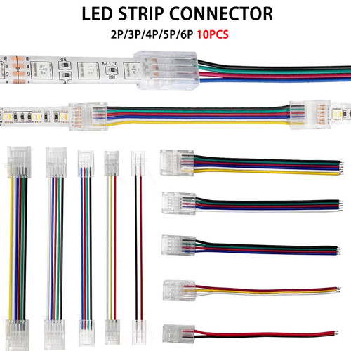 10pz connettori led - connettori,