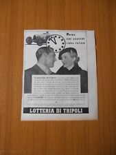 1934 LOTTERIA DI TRIPOLI PUBBLICITA ANTICA COLONIALE ITALIANA LOTTO