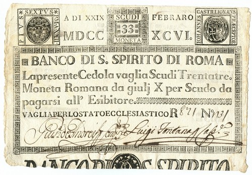 Scudi cedola banco santo - cedola,