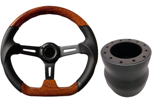 Kit volante boss legno - nero, d2