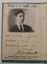 Tessera Azienda delle Tramvie Libretto di Riconoscimento 1919