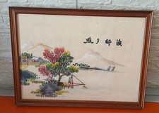 Quadro cinese ricamo su seta