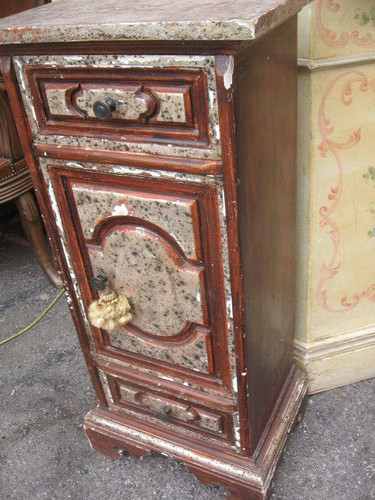 Comodino laccato veneziano - comodino,