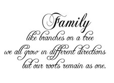 Famiglia come rami vinile wall