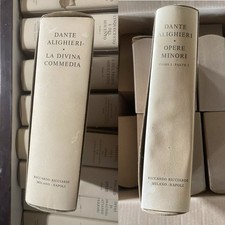 2 LIBRI DANTE ALIGHIERI OPERE MINORI TOMO I PT 1 + LA DIVINA COMMEDIA RICCIARDI