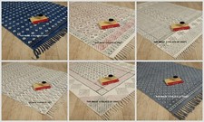 1.2x1.8m Mano Indiano Blocco Stampa Tappeto Etnico Cotone Runner Si Profilava