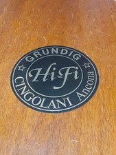 57) Adesivo vintage GRUNDIG STEREO HI-FI CINGOLANI - ANCONA - anni 80 