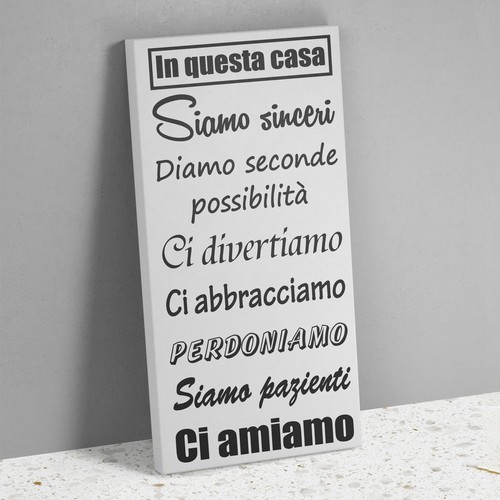 Quadro moderno questa casa - in,