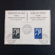 BELGIO 1937/ CARTONCINO PRO