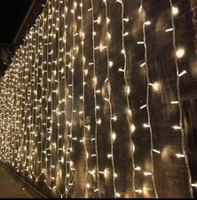 Tenda luminosa 160 maxi led 2x1.6MT luce calda + flash luci natalizie da esterno