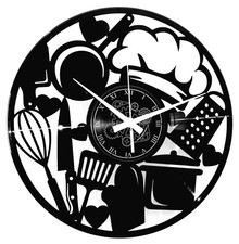 Orologio da parete in vinile - elettrodomestici da cucina regalo chef cucina - arredamento casa regalo 
