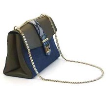 Lusso Esotico! Nuova JIMMY CHOO Borsa Marianne Blue Denim & Pelle di Serpente