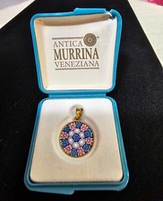 Ciondolo Millefiori Rosa Blu