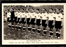 Cartolina calcio formazione Germania campione del mondo Der Weltmeister 1954