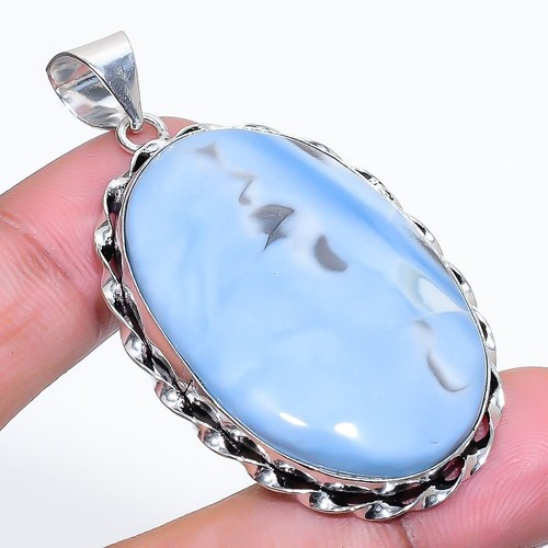Ciondolo opale blu naturale - , 2"