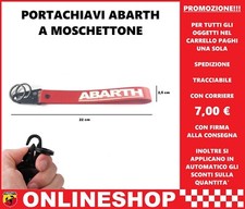 PORTACHIAVI ABARTH MOSCHETTONE NYLON COLORE ROSSO 595 695 124 BIPOSTO TUNING