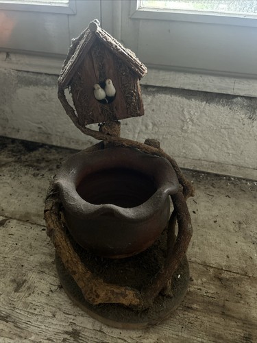 Porta vaso casetta uccellini - vaso,