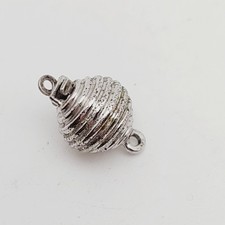 Fibbia gioiello sfera argento