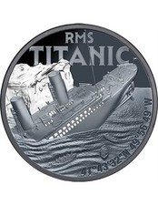 RMS TITANIC Black Proof 1 oz moneta d'argento 1 $ Samoa 2025