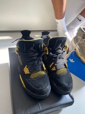 Air Jordan 4 Retro Thunder Sneakers per Uomo - Black/White-Tour Yellow, EU 45