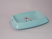 svuotatasche in ceramica vintage whisky Jonnie Walker azzurro Tiffany d'epoca