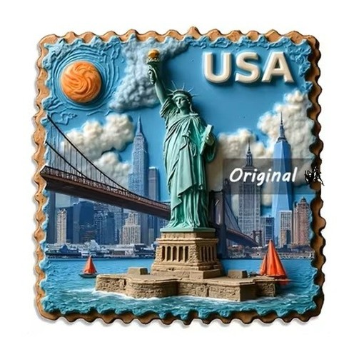 Fridge magnet usa new york - magnet,