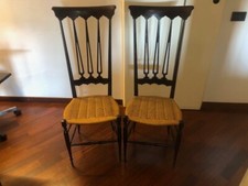 2 Sedie Chiavarina Schienale Alto Vintage vendibili anche singolarmente a 250€